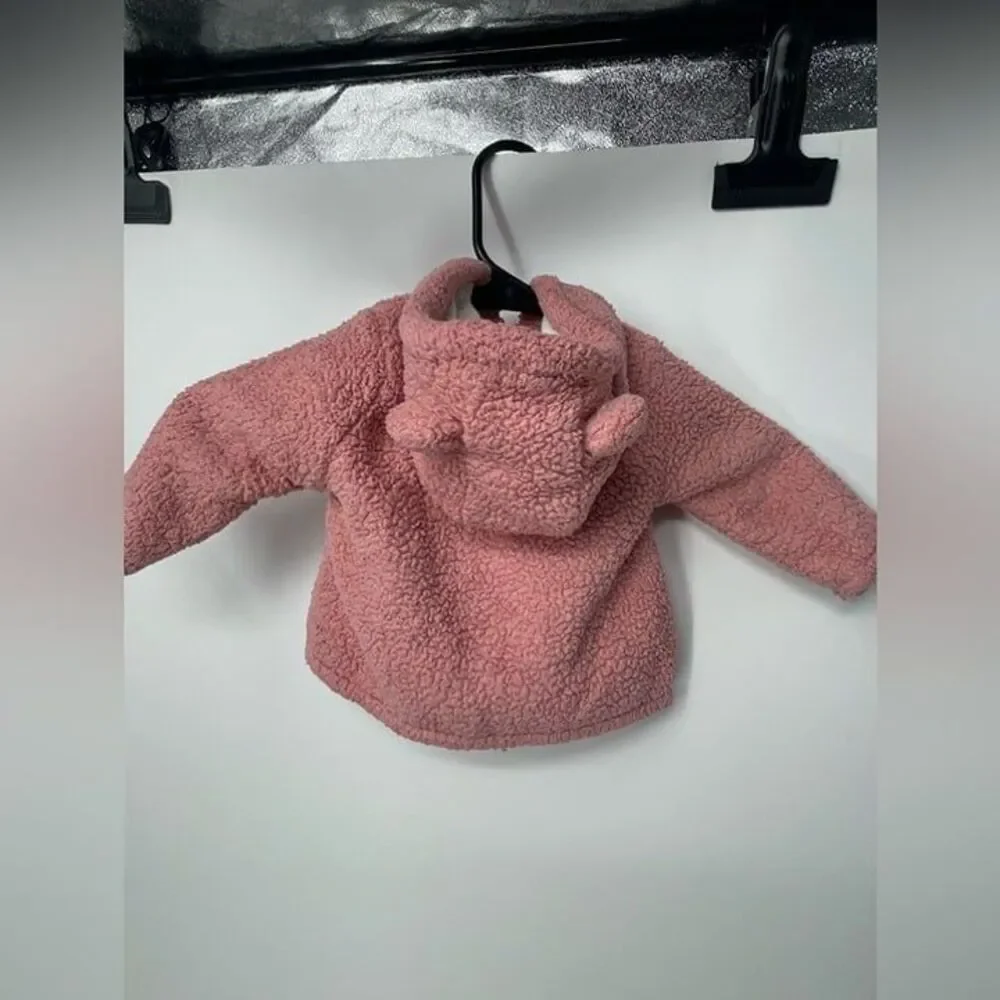 Carters infant‎ fuzzy pink jacket 6 months